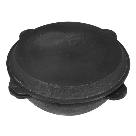 Cast iron cauldron 8 l flat bottom with a frying pan lid в Барнауле