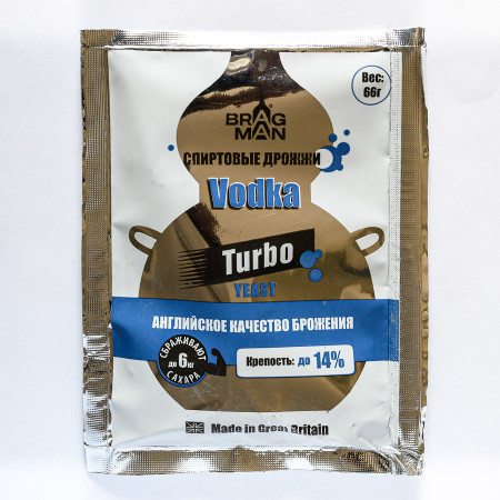 Turbo yeast alcohol BragMan "Vodka TURBO" (66 gr) в Барнауле