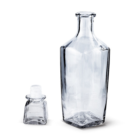 Бутылка (штоф) "Элегант" стеклянная 0,5 литра с пробкой  в Барнауле