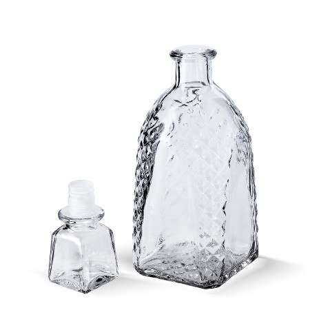 Бутылка (штоф) "Арка" стеклянная 0,5 литра с пробкой  в Барнауле